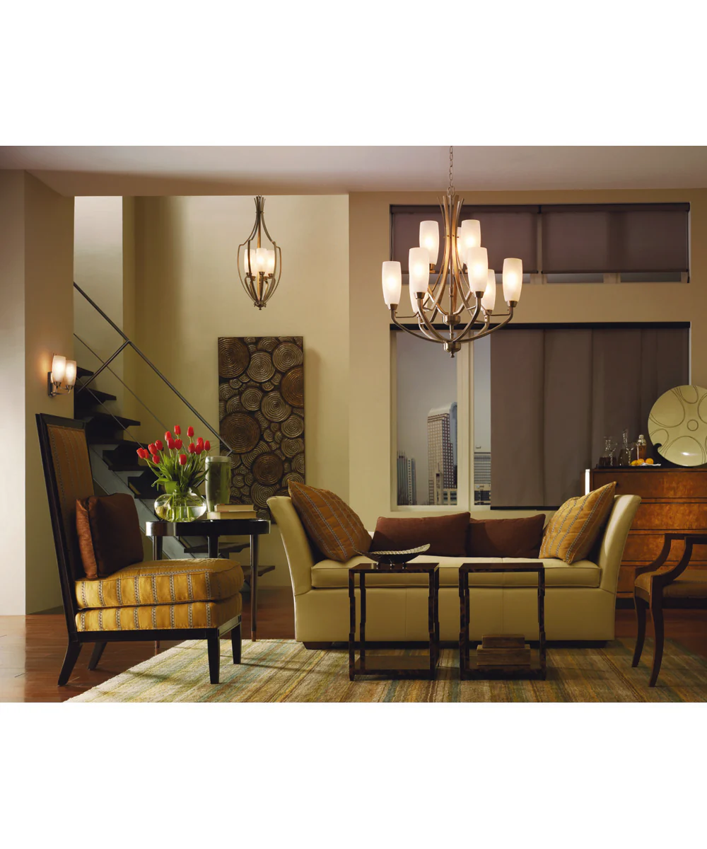 Wisten 2-Light Etched Glass Modern Bath Vanity Light Brushed Nickel - Image 3
