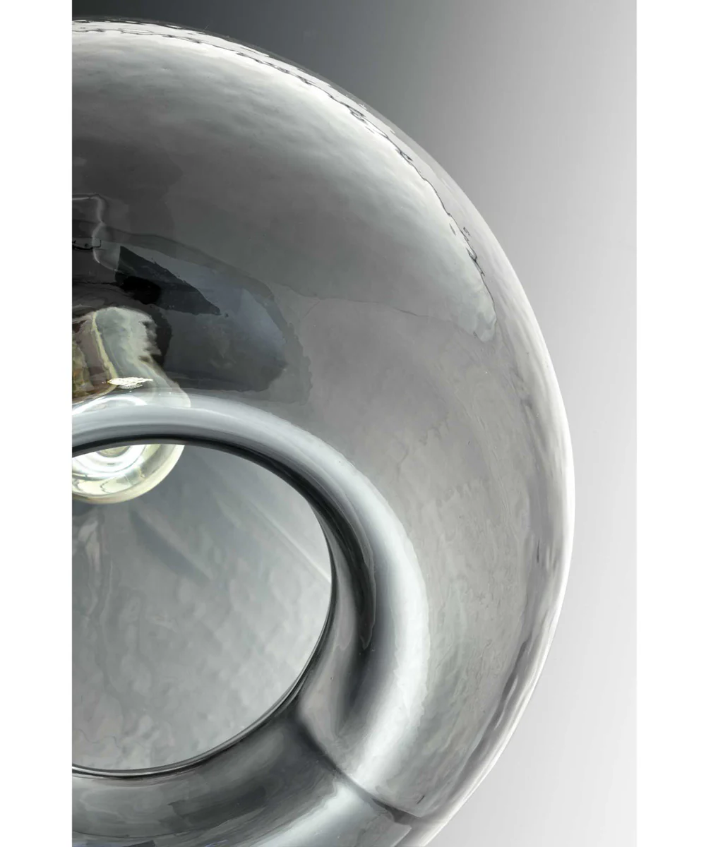 Zin 1-Light Recycled Blue Textured Glass Global Pendant Light Antique Bronze - Image 3