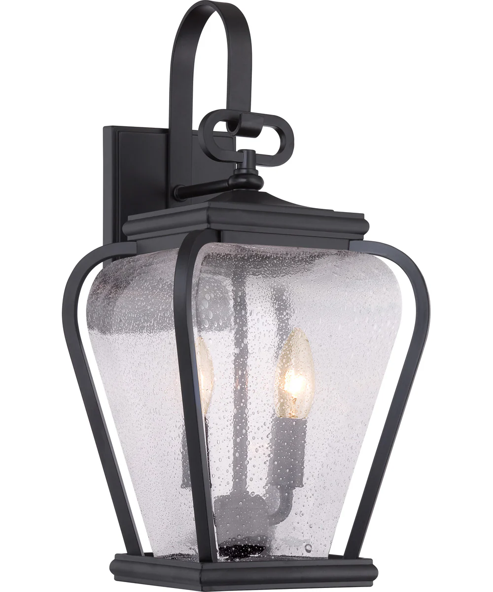 Province Medium 2-light Outdoor Wall Light Mystic Black - Image 2