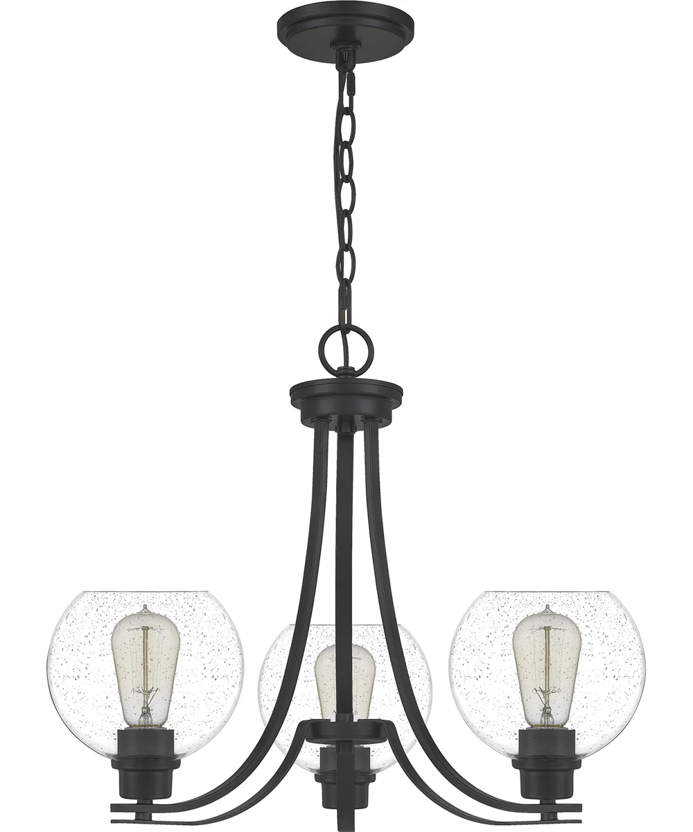 Pruitt 3-light Chandelier Matte Black - Image 3