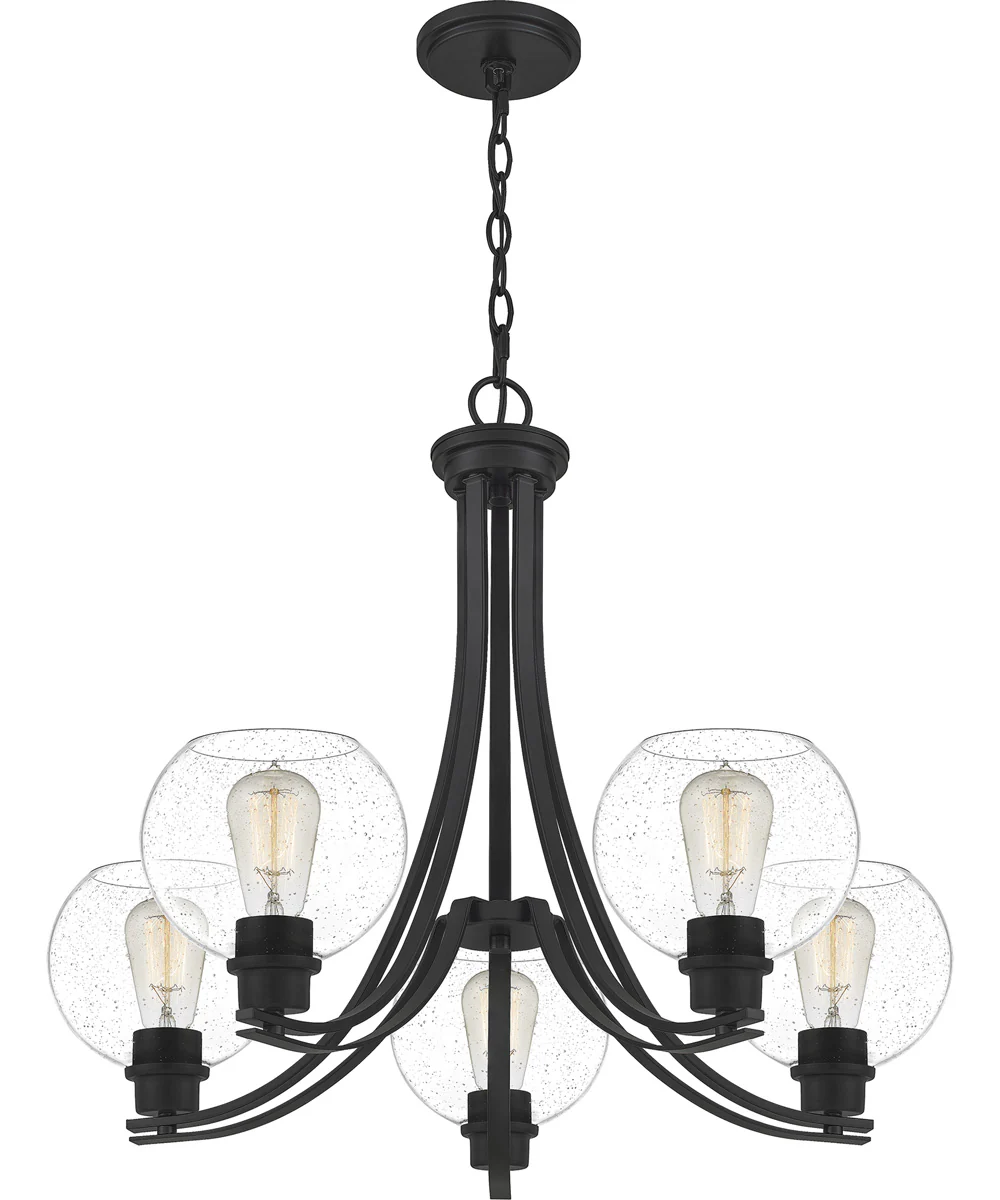 Pruitt 5-light Chandelier Matte Black - Image 4