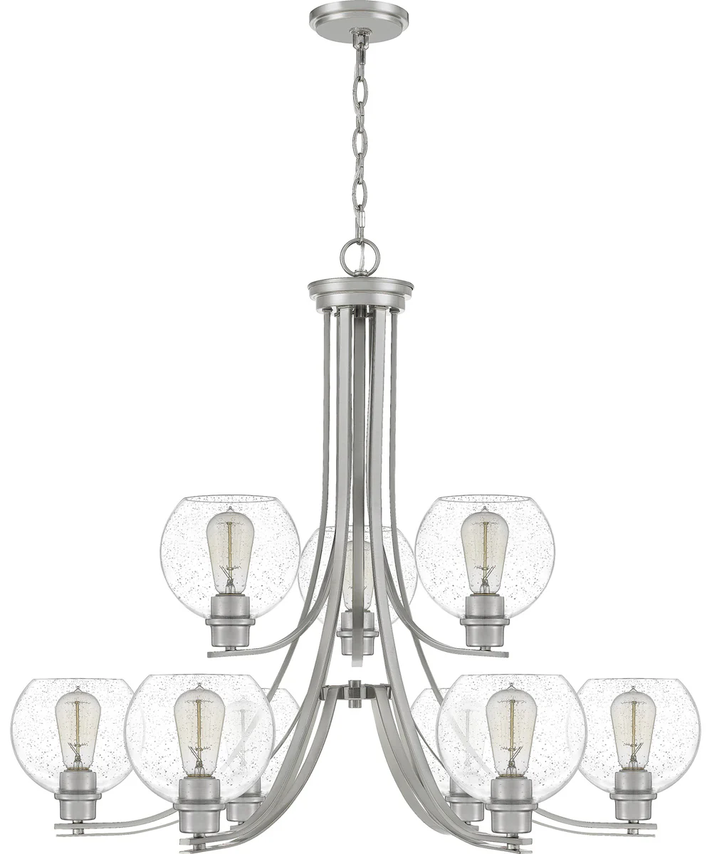 Pruitt 9-light Chandelier Brushed Nickel - Image 3