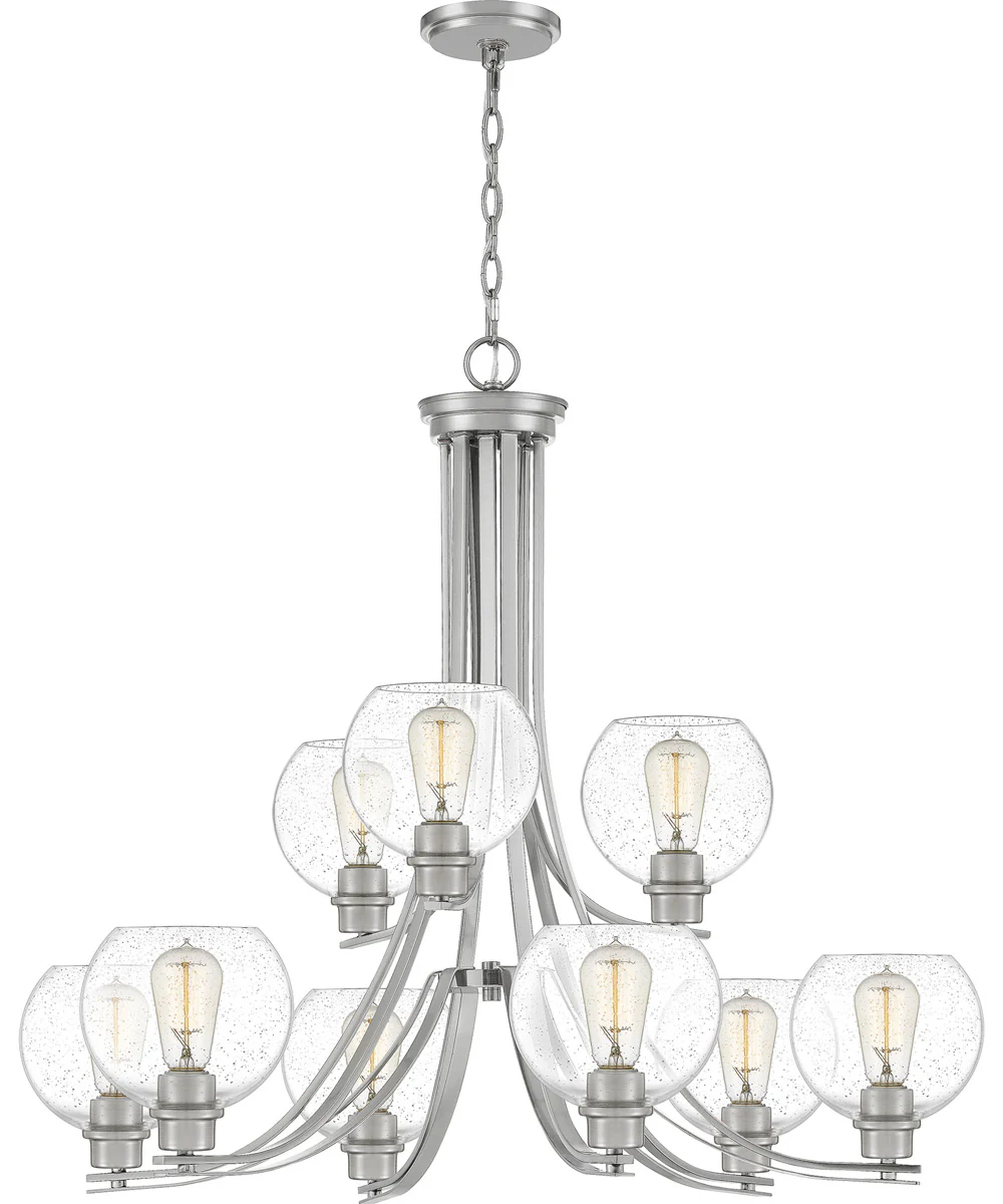 Pruitt 9-light Chandelier Brushed Nickel - Image 4