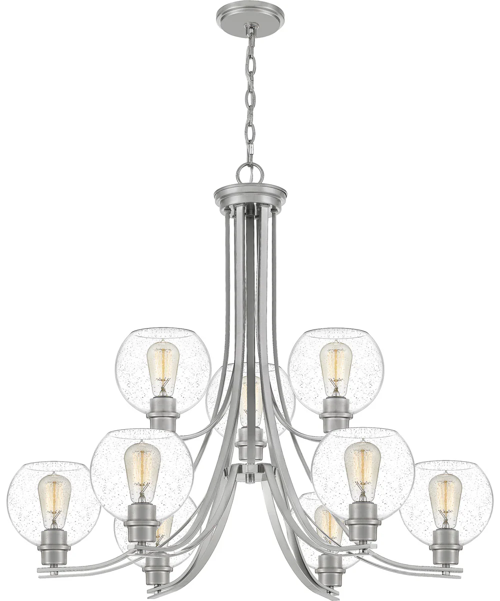 Pruitt 9-light Chandelier Brushed Nickel - Image 5
