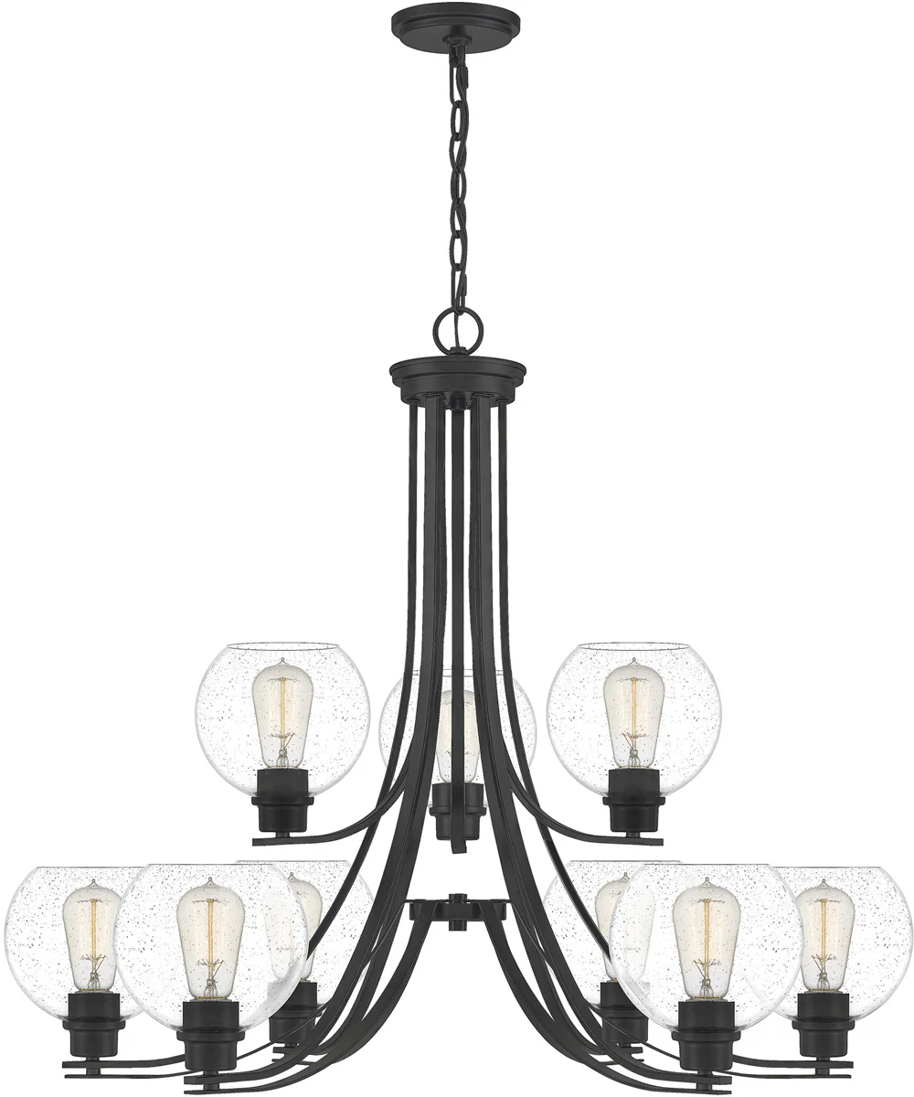 Pruitt 9-light Chandelier Matte Black - Image 2