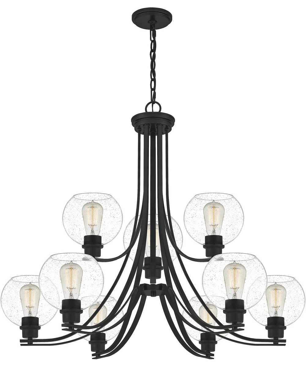 Pruitt 9-light Chandelier Matte Black - Image 4