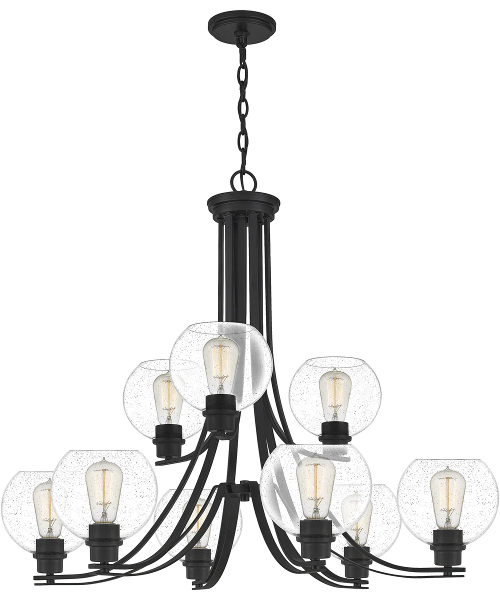 Pruitt 9-light Chandelier Matte Black - Image 5