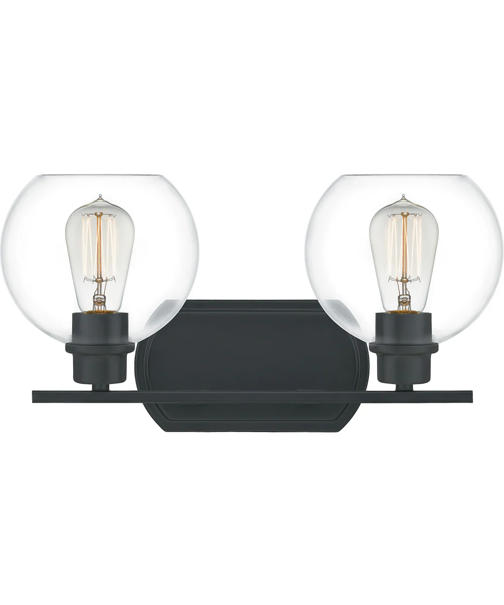 Pruitt Medium 2-light Bath Light Matte Black - Image 2