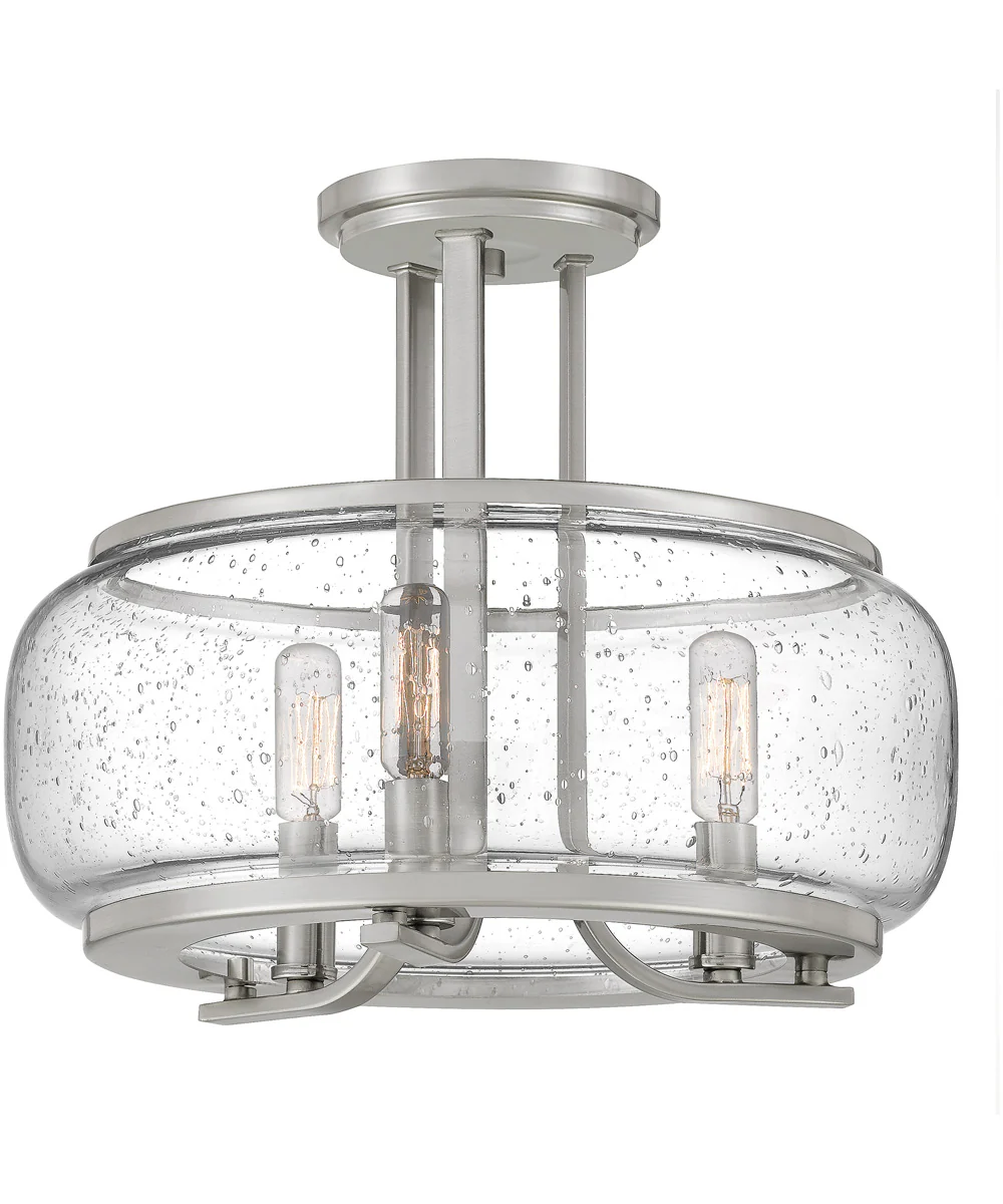 Pruitt Medium 3-light Semi Flush Mount Brushed Nickel - Image 4