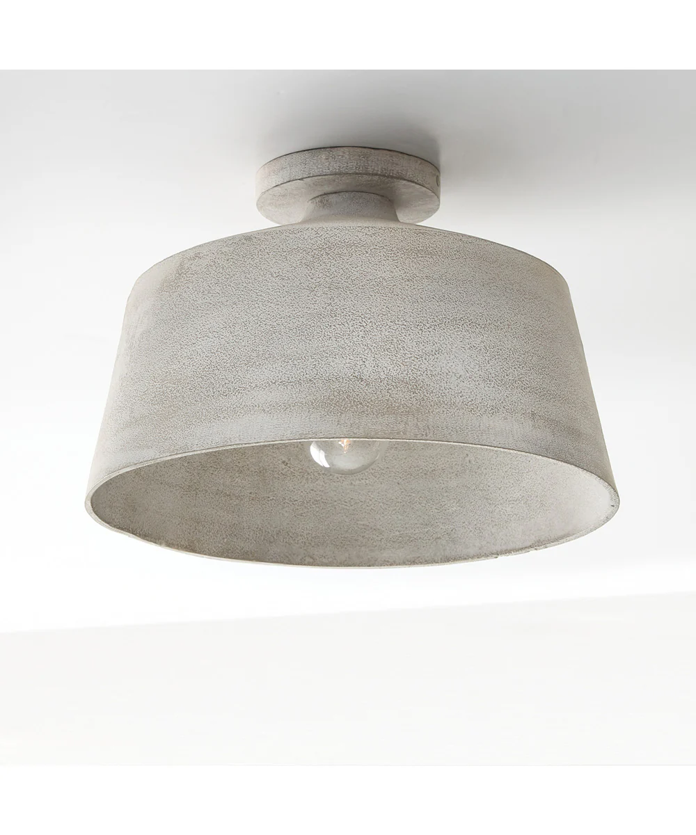 Quarry 1-Light Semi-Flush Stucco - Image 2