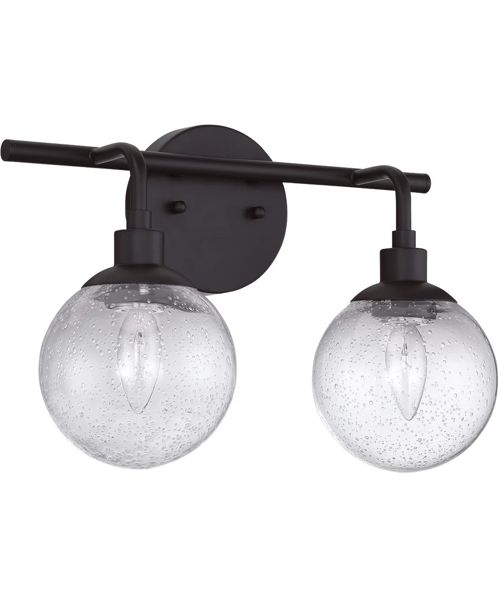 Que 2-Light Vanity Flat Black - Image 2
