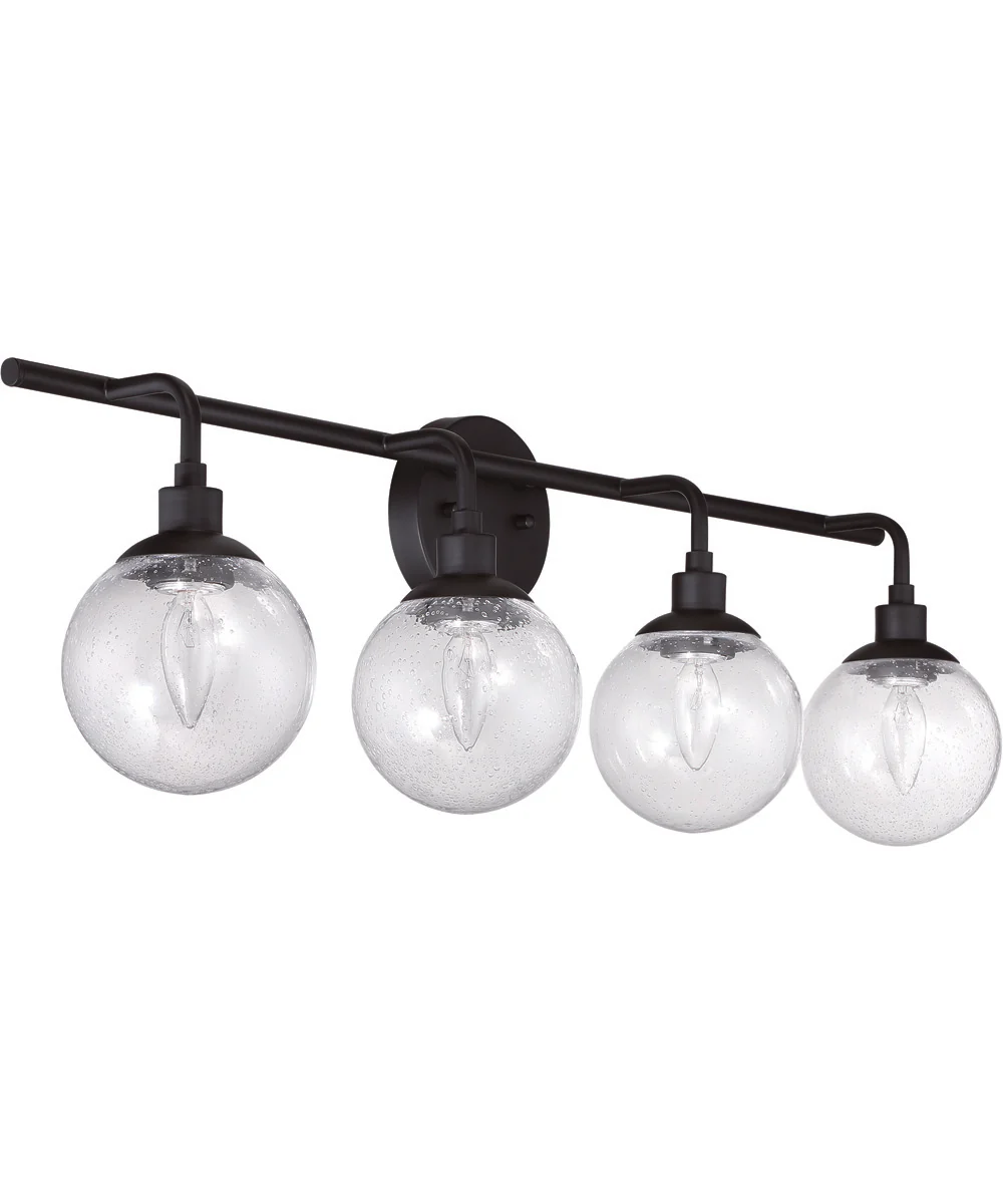 Que 4-Light Vanity Flat Black - Image 2