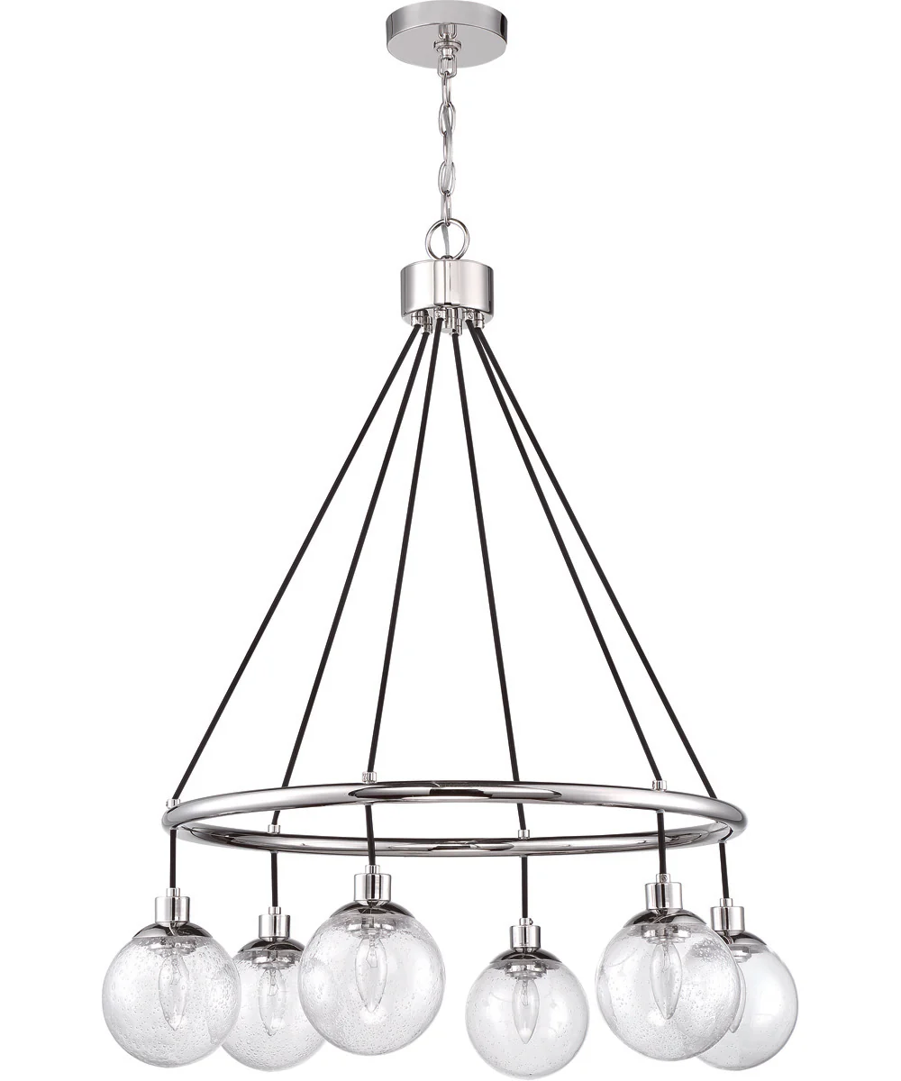 Que 6-Light Chandelier Chrome - Image 2
