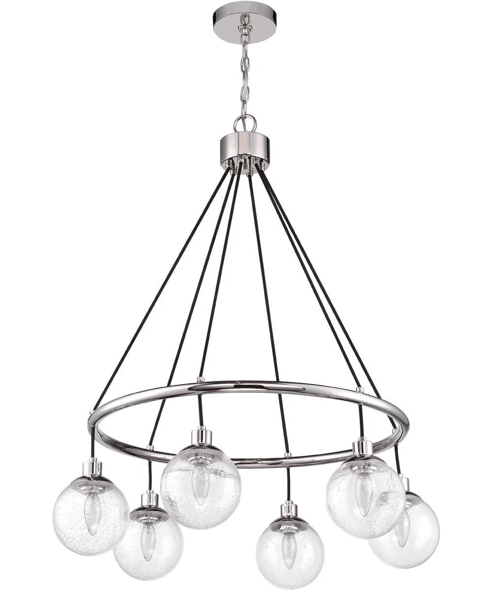 Que 6-Light Chandelier Chrome - Image 3