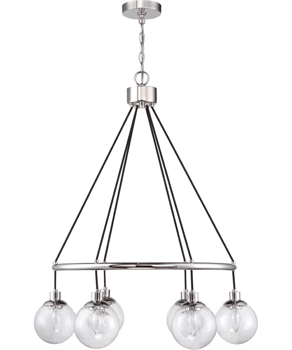 Que 6-Light Chandelier Chrome - Image 4