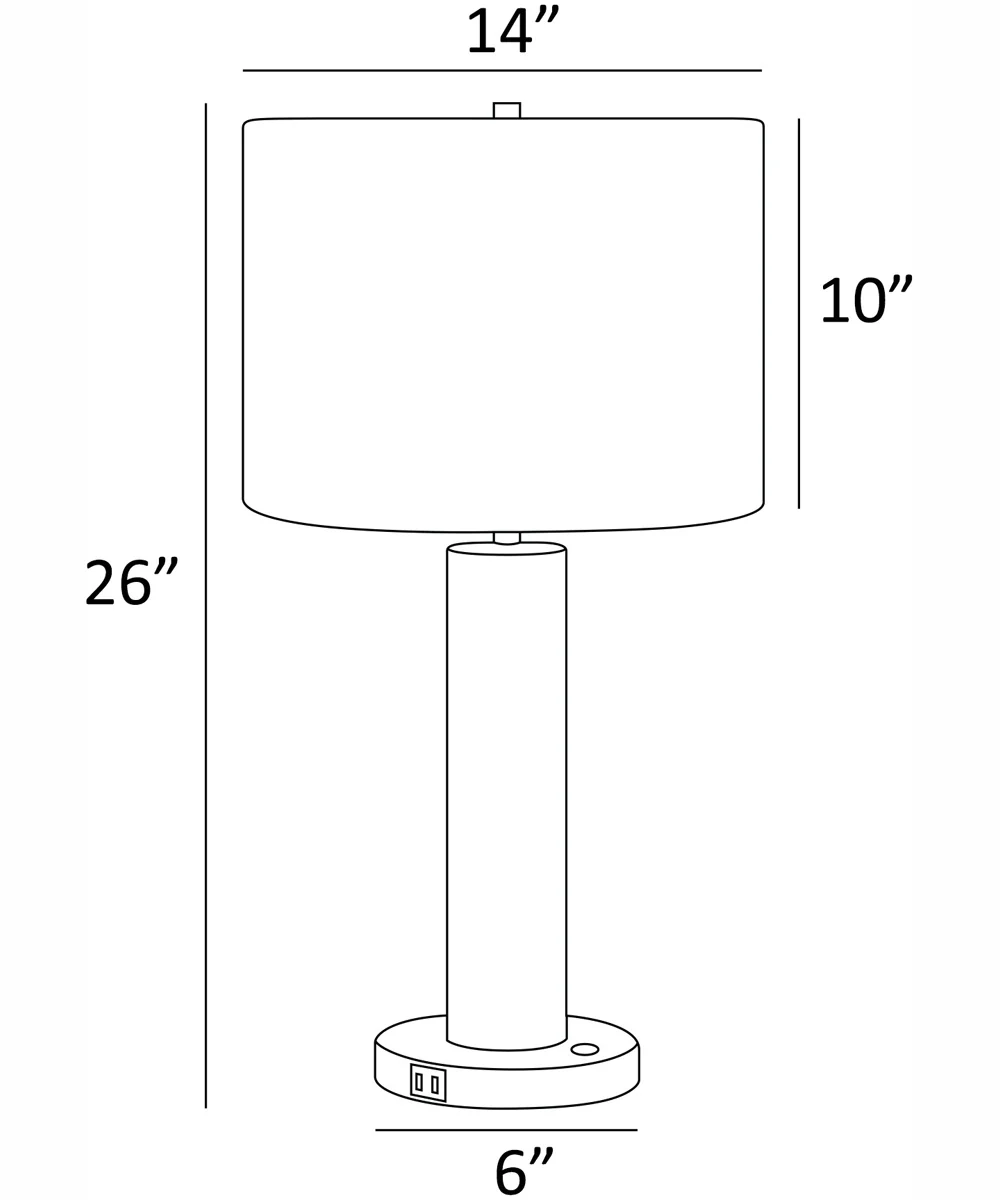 Quilla 1-Light Table Lamp With Led Diamond Acrylichrome/ White - Image 4