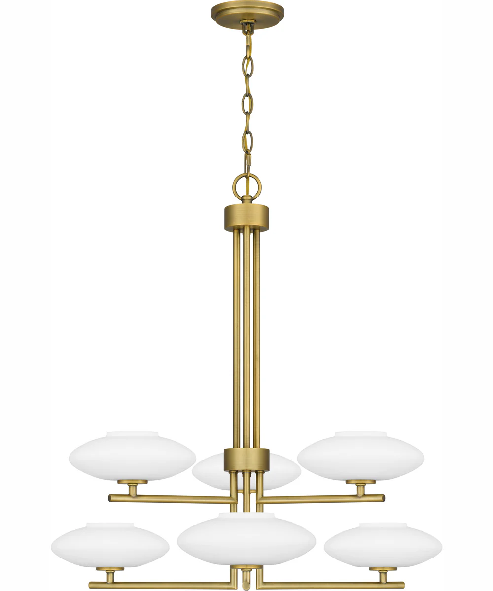 Quoizel Chandelier 6-light Chandelier Aged Brass - Image 3