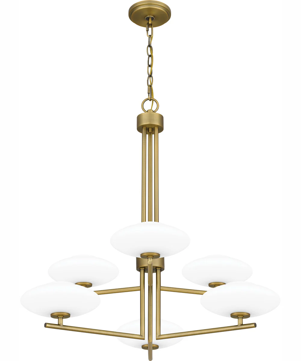 Quoizel Chandelier 6-light Chandelier Aged Brass - Image 5