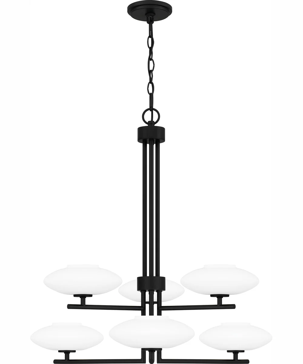 Quoizel Chandelier 6-light Chandelier Matte Black - Image 2