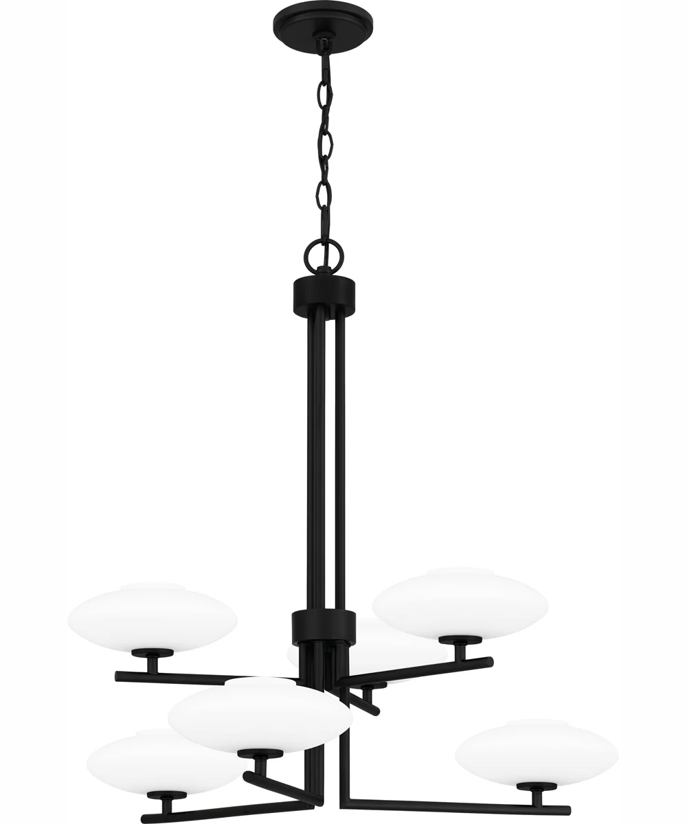 Quoizel Chandelier 6-light Chandelier Matte Black - Image 4