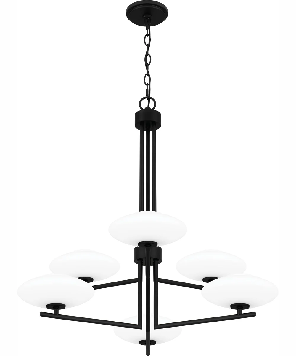 Quoizel Chandelier 6-light Chandelier Matte Black - Image 5