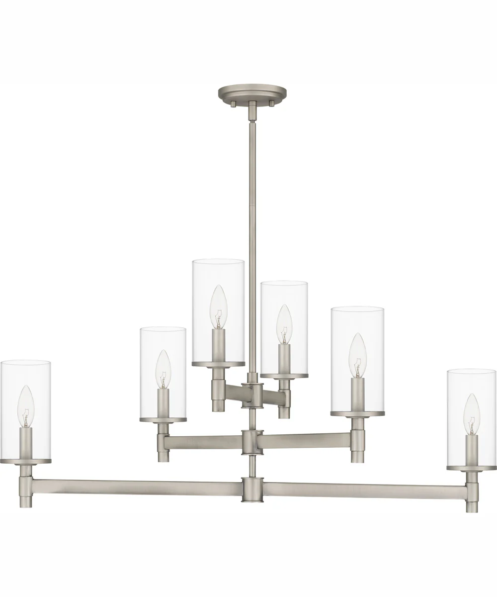 Quoizel Chandelier Medium 6-light Island Light Antique Nickel - Image 3