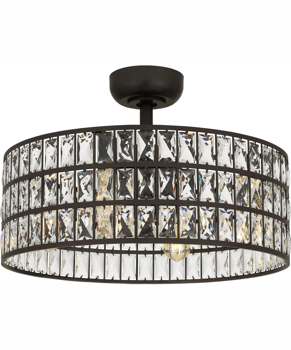 Quoizel Fandelier 4-light Fandelier Western Bronze