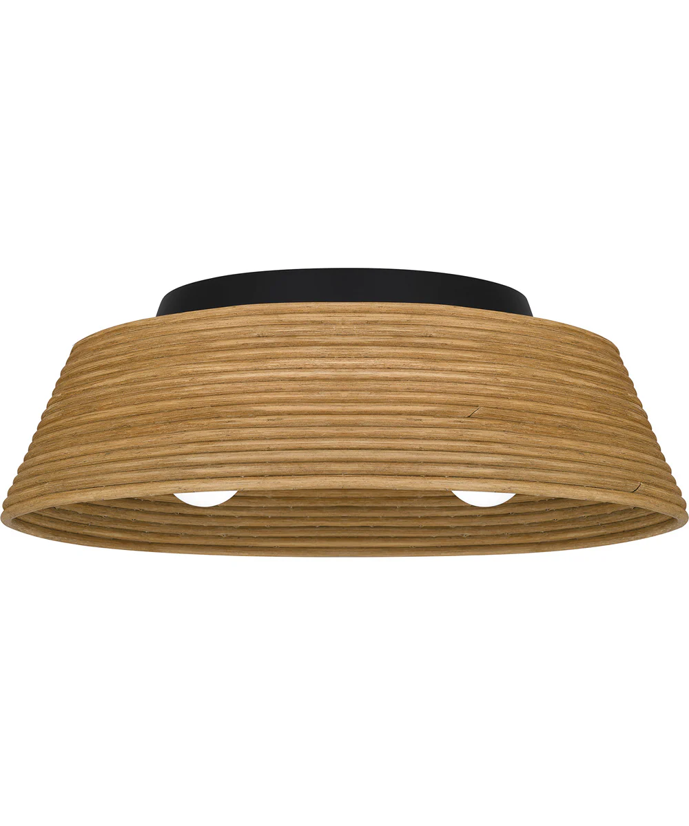 Quoizel Flush Mount Large 3-light Flush Mount Matte Black
