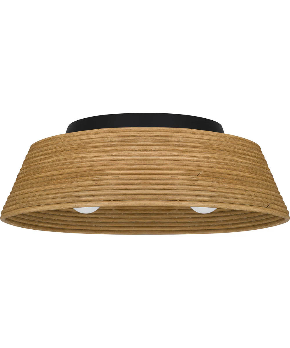 Quoizel Flush Mount Large 3-light Flush Mount Matte Black - Image 2