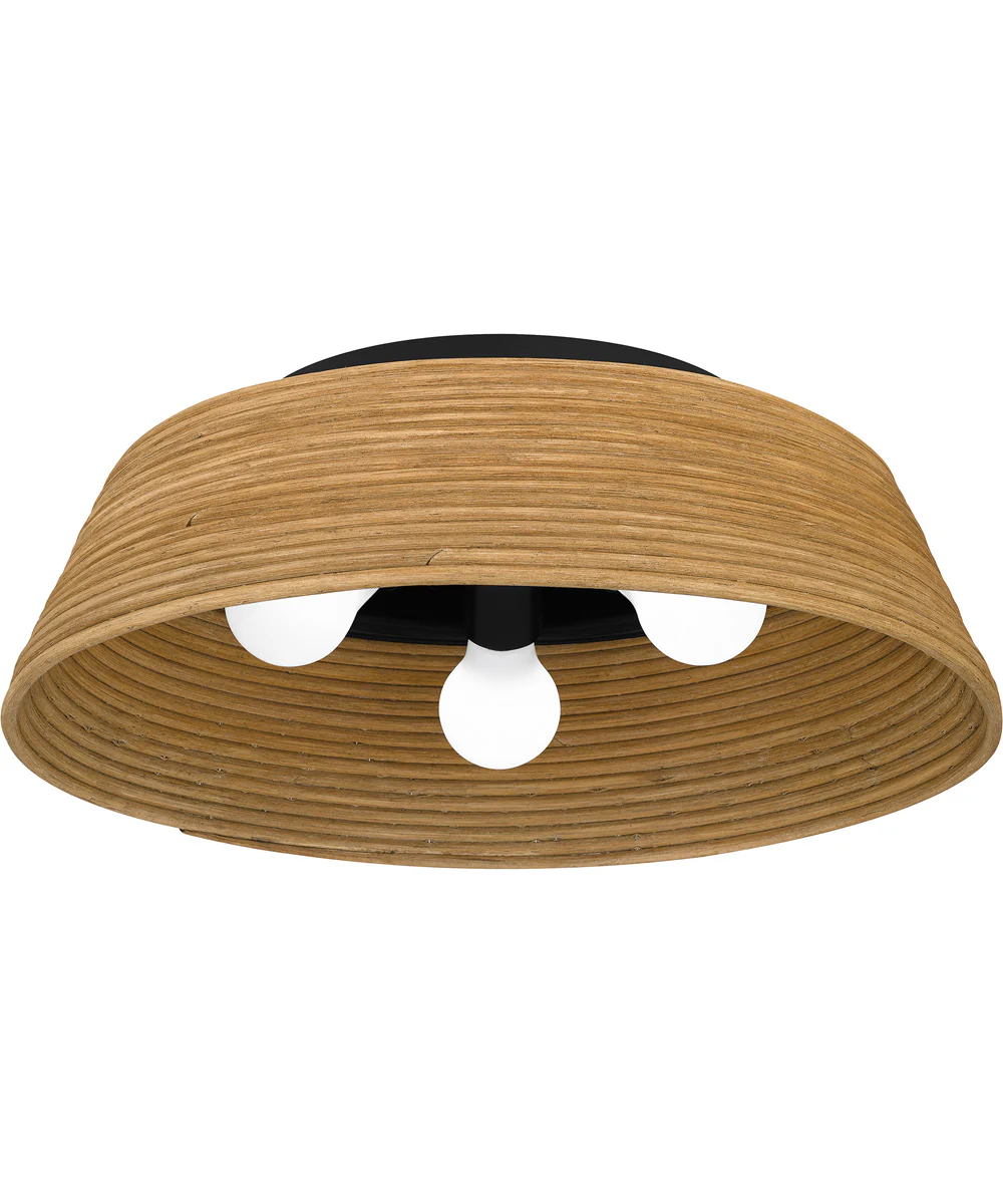 Quoizel Flush Mount Large 3-light Flush Mount Matte Black - Image 4