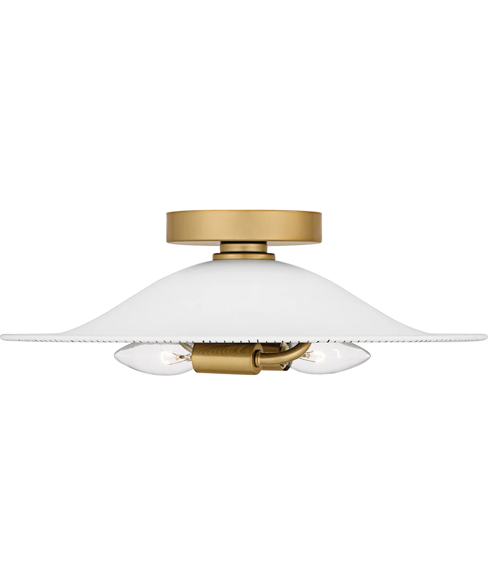 Quoizel Flush Mount Medium 2-light Flush Mount Light Gold - Image 3