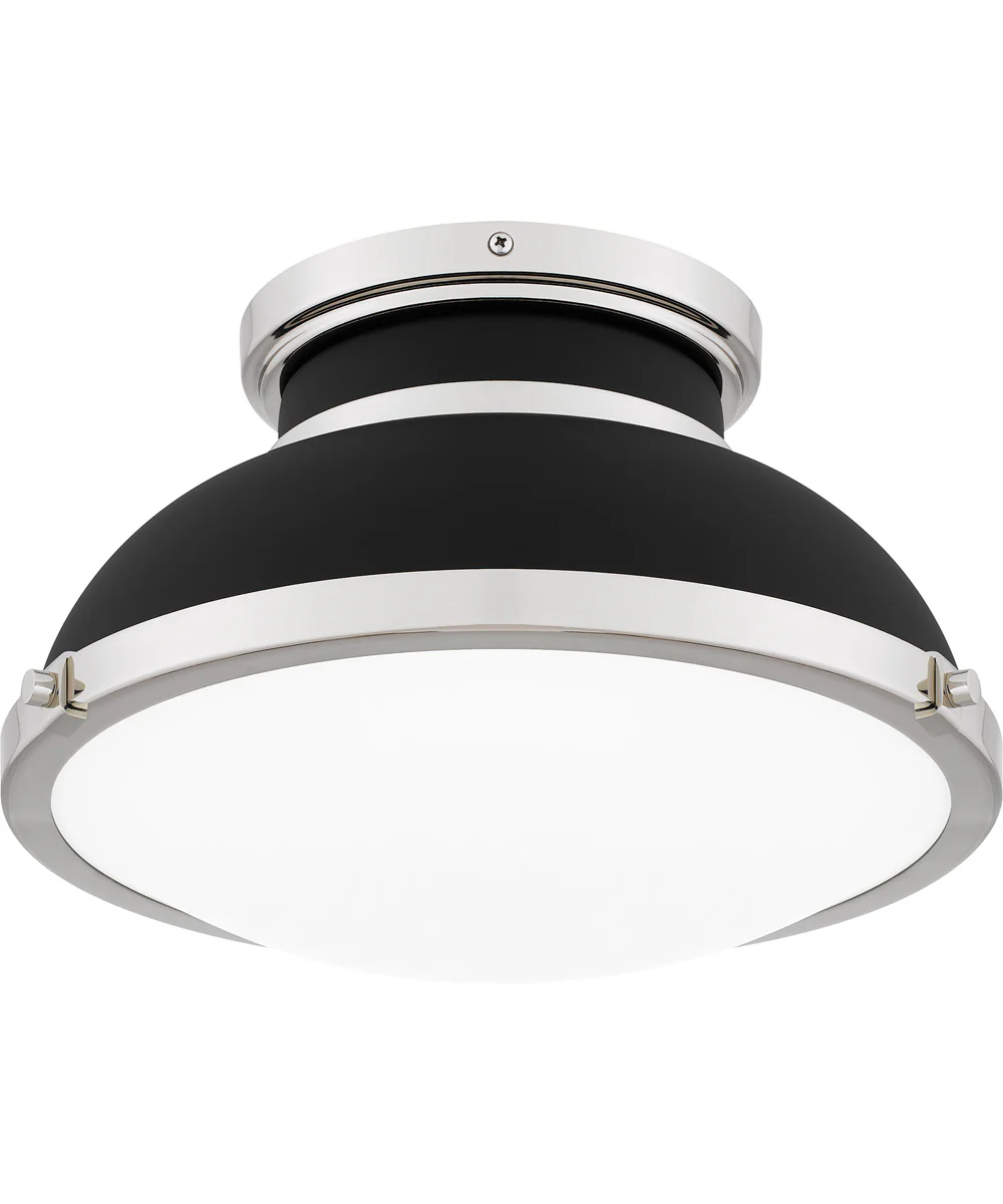 Quoizel Flush Mount Medium 2-light Flush Mount Matte Black - Image 4