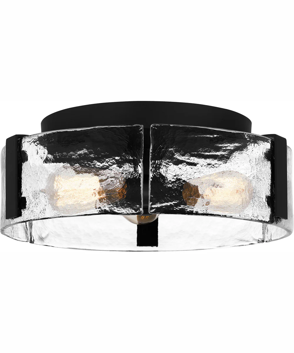 Quoizel Flush Mount Medium 3-light Flush Mount Matte Black - Image 2