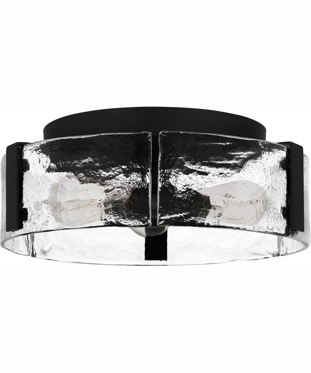 Quoizel Flush Mount Medium 3-light Flush Mount Matte Black - Image 3