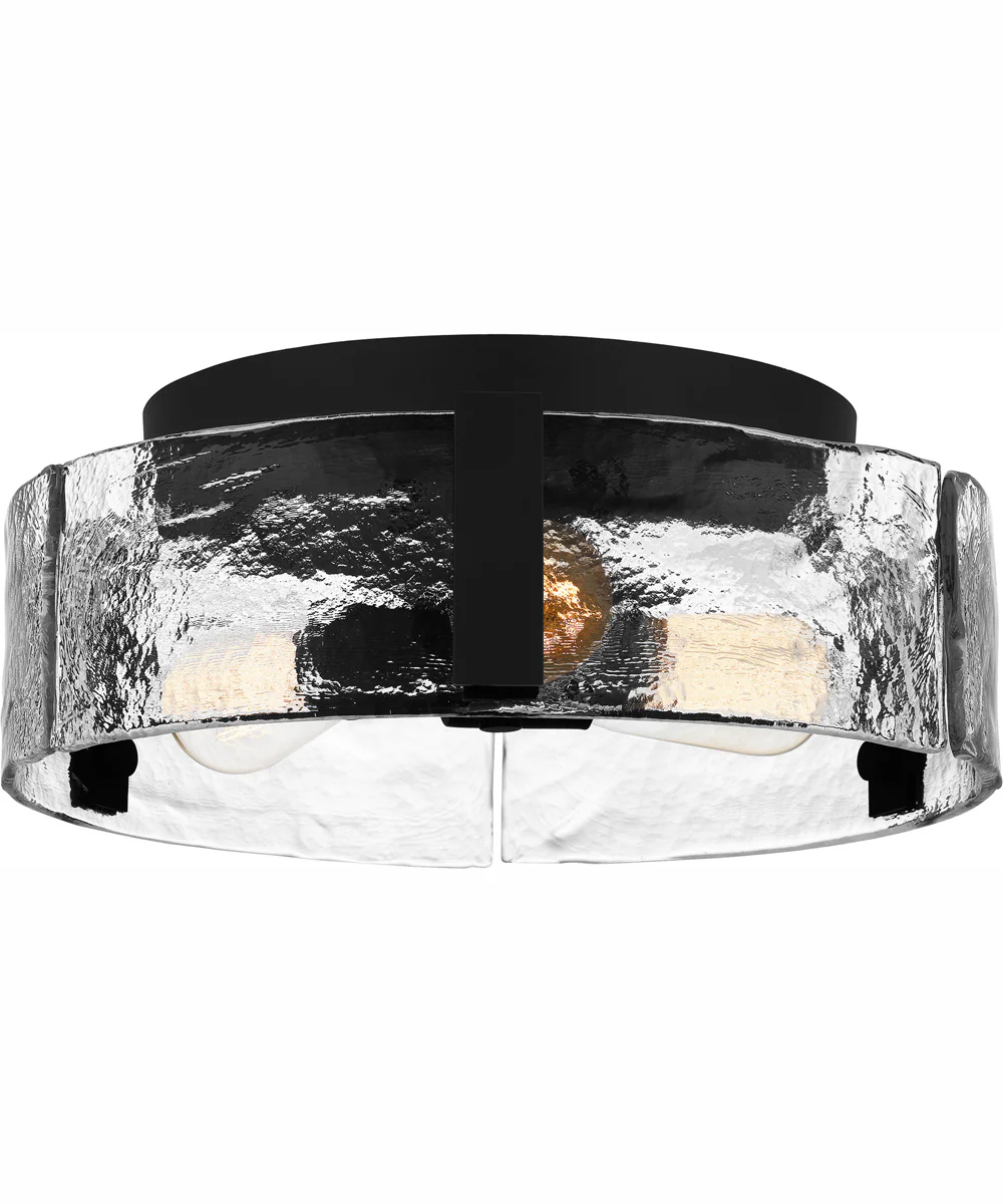 Quoizel Flush Mount Medium 3-light Flush Mount Matte Black - Image 4