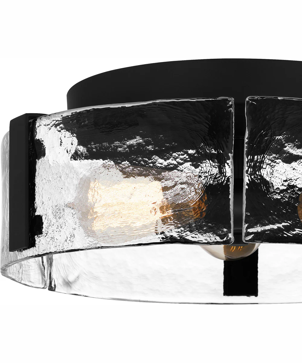 Quoizel Flush Mount Medium 3-light Flush Mount Matte Black - Image 6