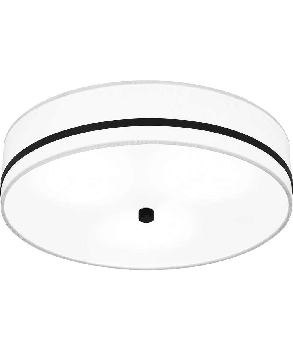 Quoizel Flush Mount Medium 3-light Flush Mount Matte Black - Image 4
