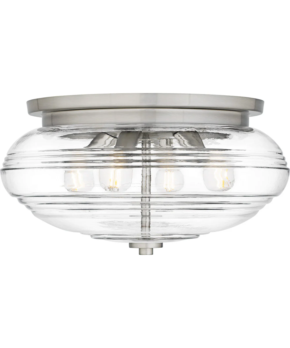 Quoizel Flush Mount Medium 4-light Flush Mount Brushed Nickel - Image 3