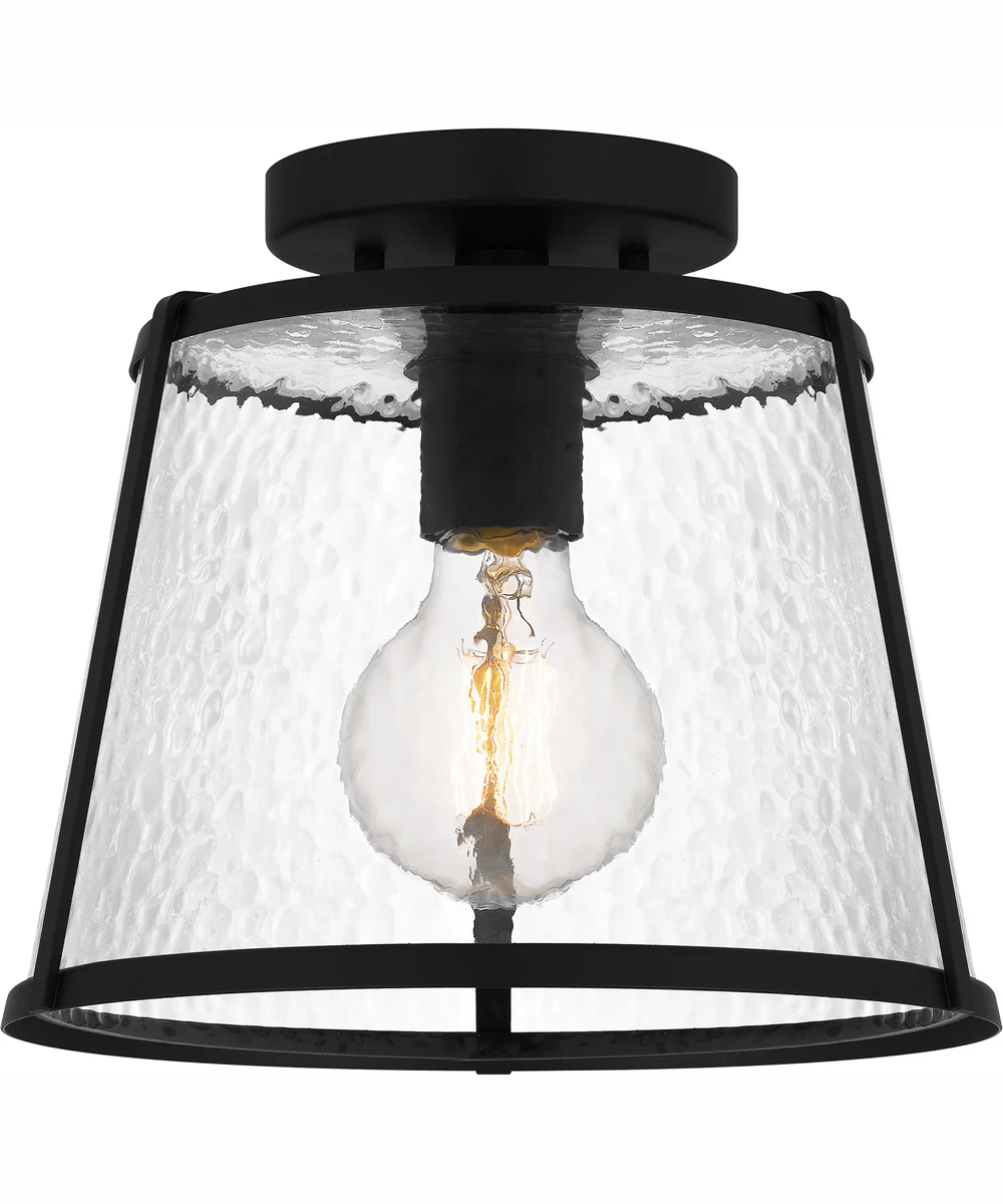Quoizel Flush Mount Small 1-light Semi Flush Mount Matte Black - Image 2
