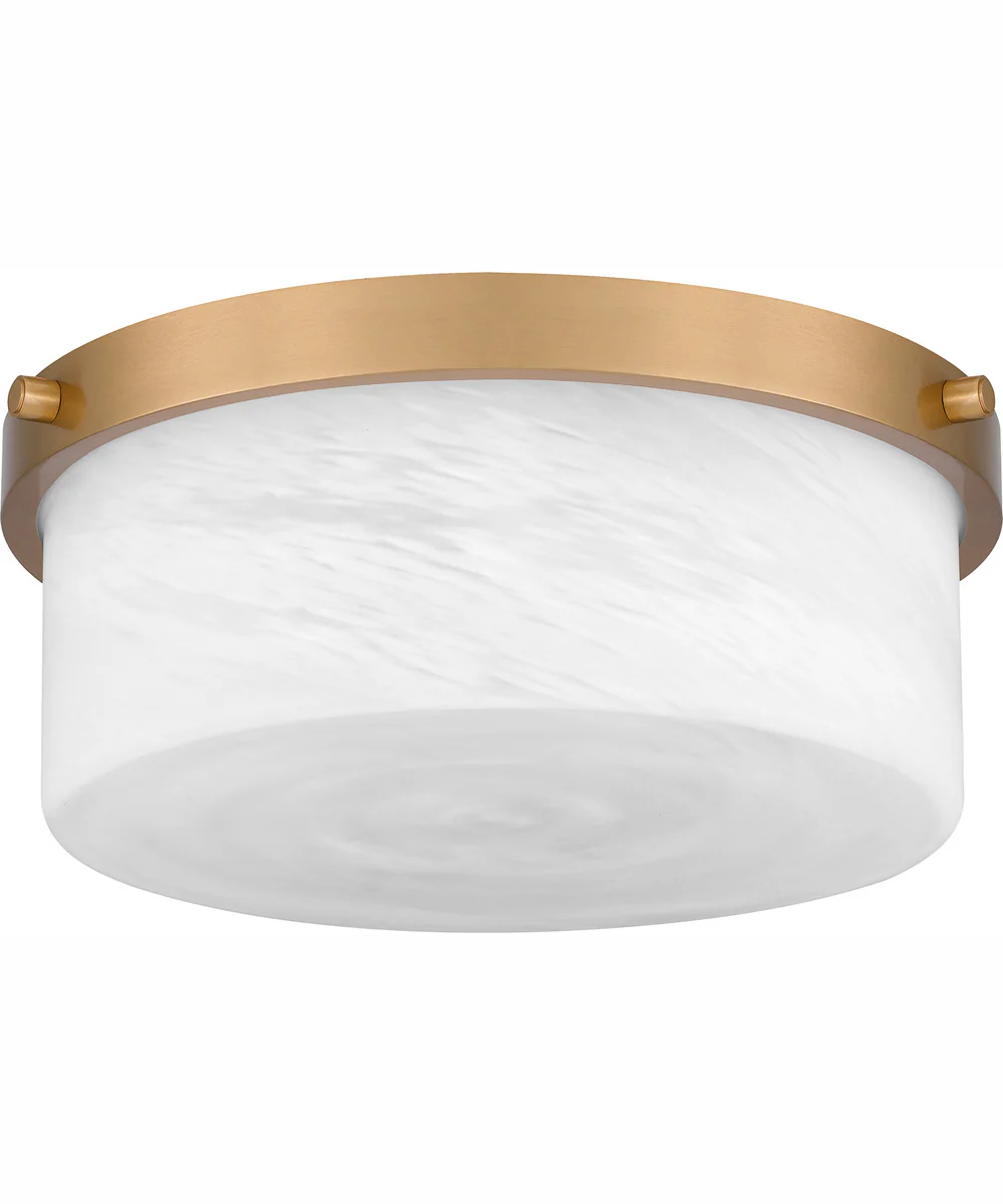 Quoizel Flush Mount Small 2-light Flush Mount Aged Brass - Image 3
