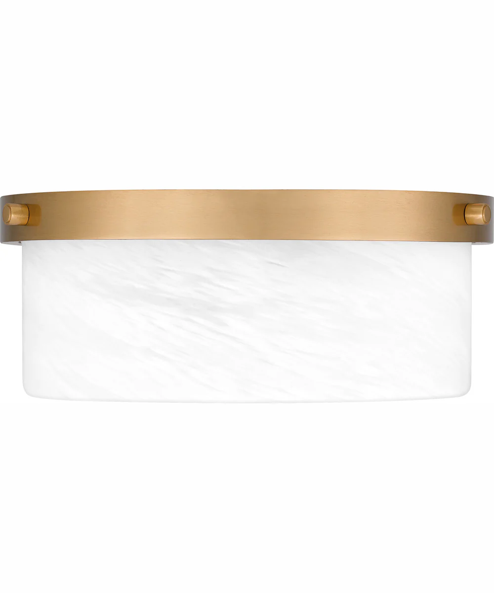 Quoizel Flush Mount Small 2-light Flush Mount Aged Brass - Image 4