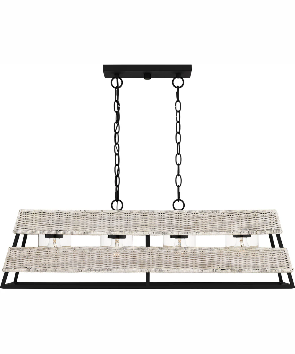 Quoizel Linear Chandelier 4-light Island Light Earth Black - Image 4