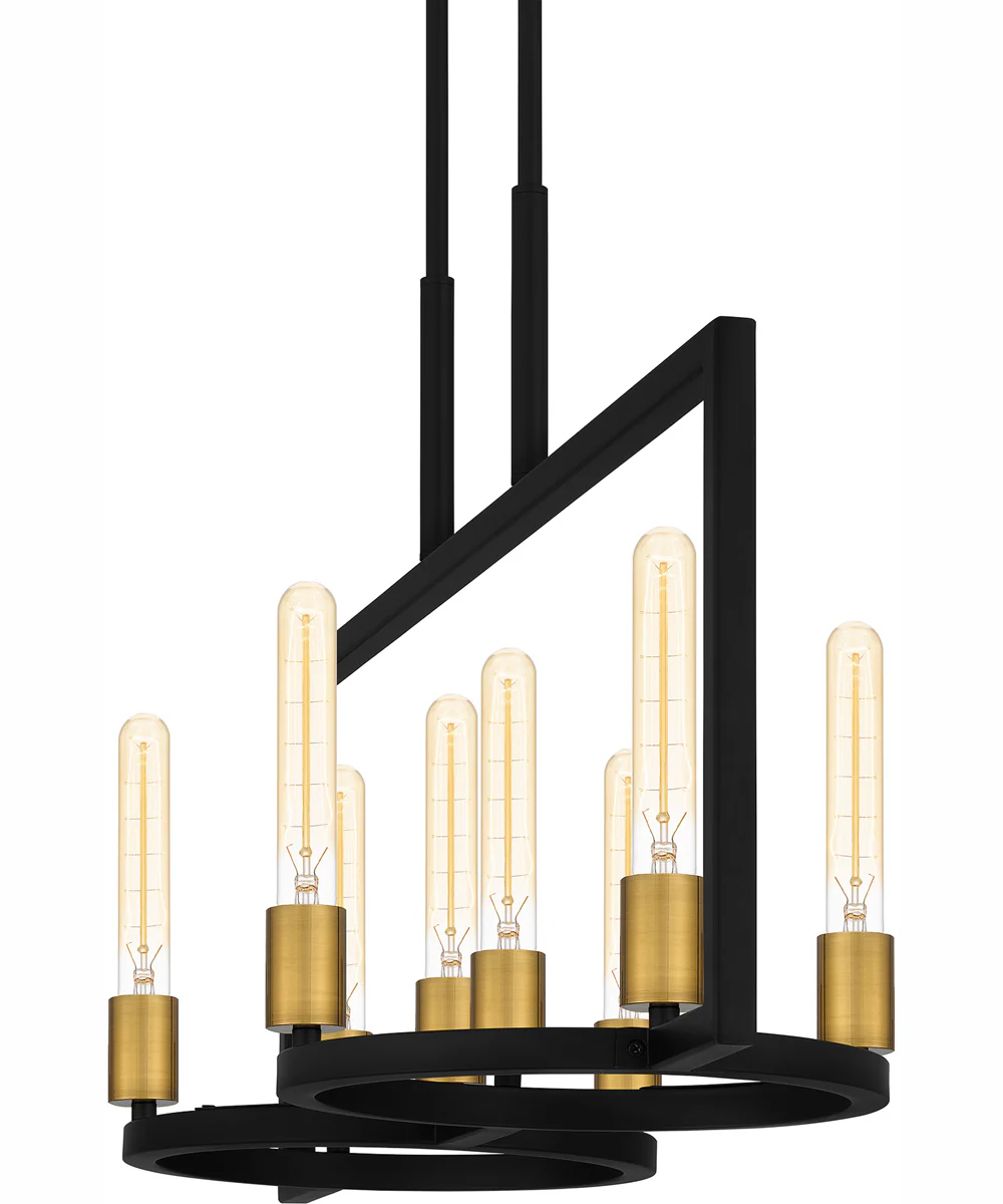 Quoizel Linear Chandelier 8-light Island Light Matte Black - Image 6