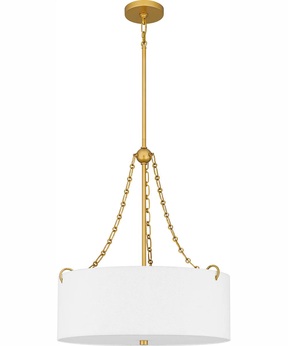 Quoizel Oversized Pendant 4-light Pendant Painted Brass - Image 3
