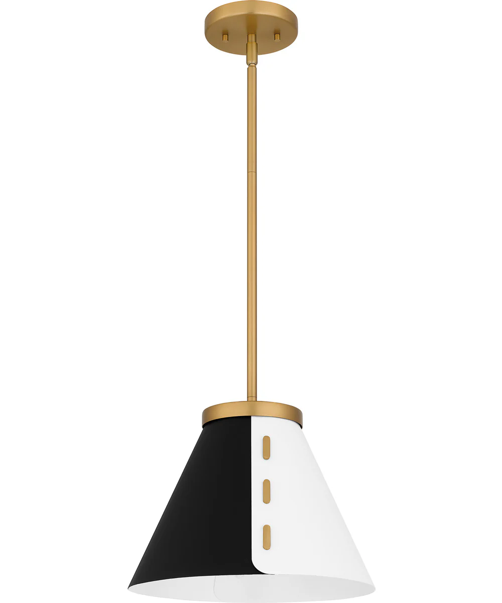 Quoizel Pendant 1-light Pendant Brushed Weathered Brass - Image 2
