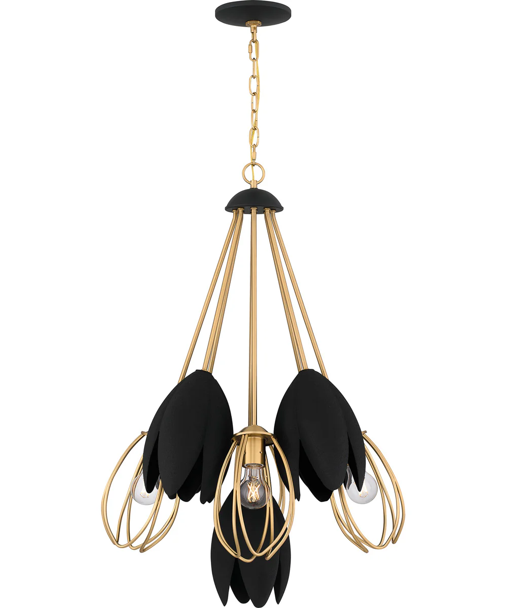Quoizel Pendant 4-light Pendant Brushed Weathered Brass - Image 3