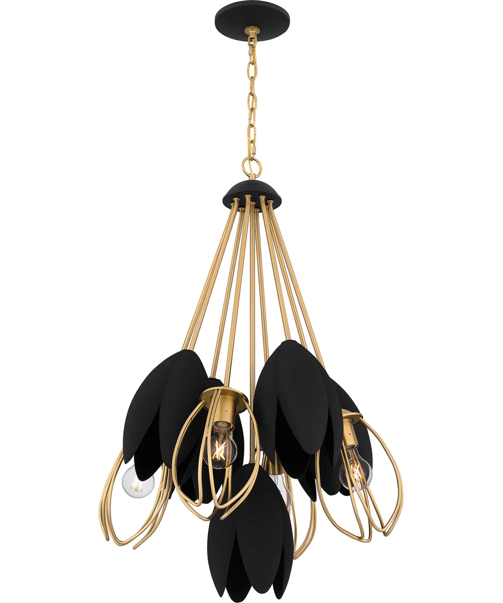 Quoizel Pendant 4-light Pendant Brushed Weathered Brass - Image 4