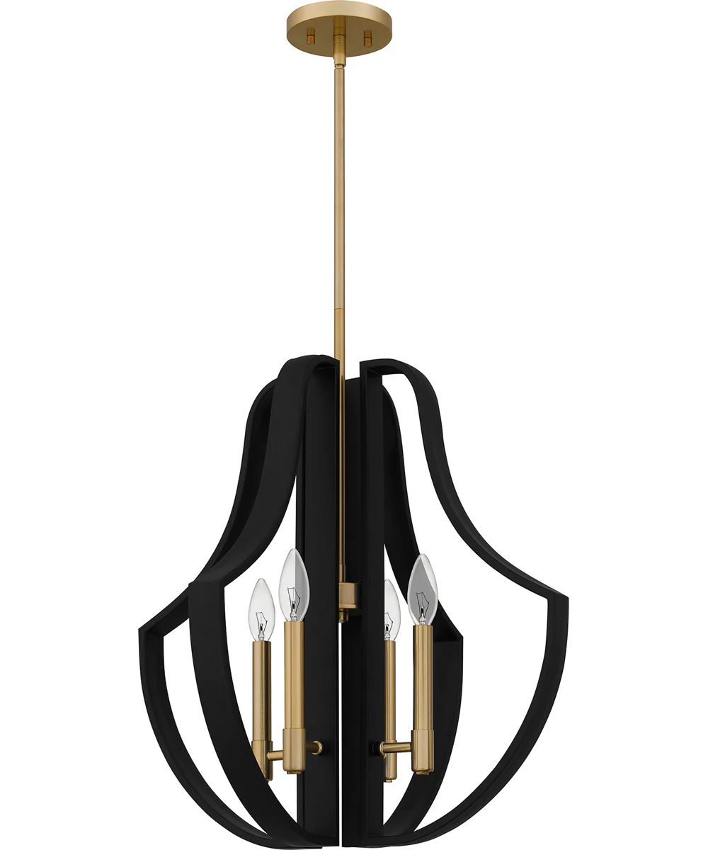 Quoizel Pendant 4-light Pendant Matte Black - Image 2