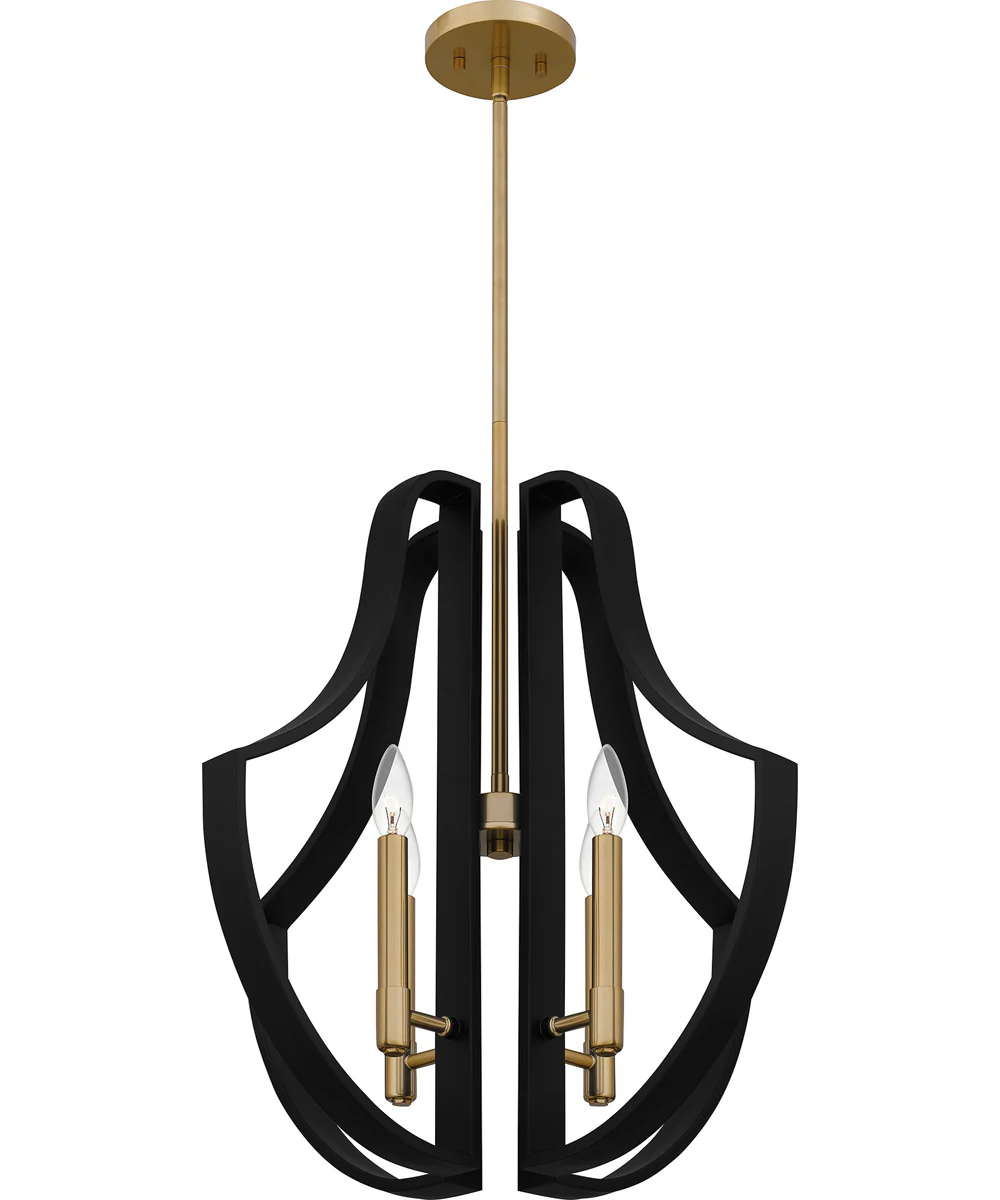 Quoizel Pendant 4-light Pendant Matte Black - Image 4
