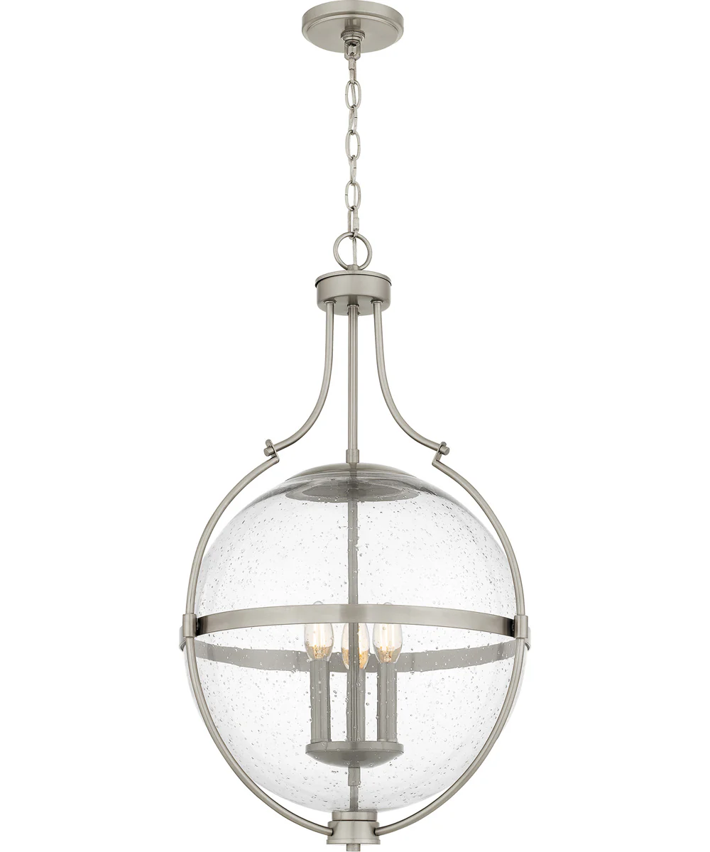 Quoizel Pendant Large 3-light Pendant Brushed Nickel